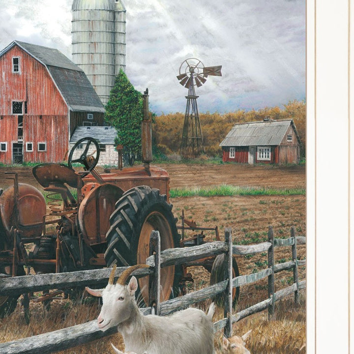 Set Of Two Farm Life White Framed Print Wall Art