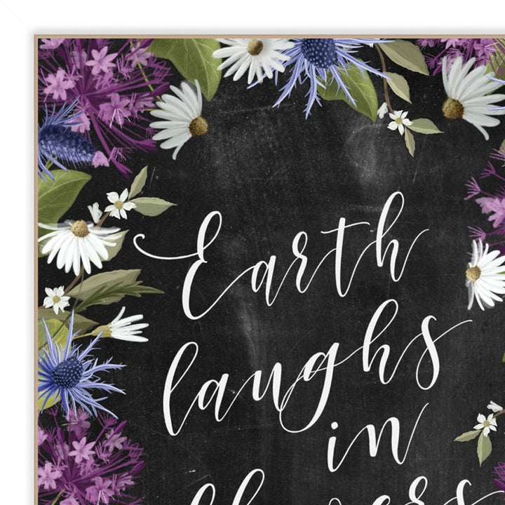 Set Of Two Flowers Make Us Laugh White Framed Print Wall Art