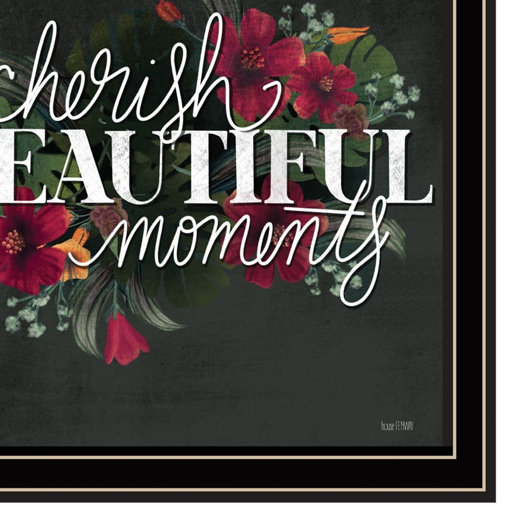 Set Of Two Cherish and Have Faith 2 Black Framed Print Wall Art