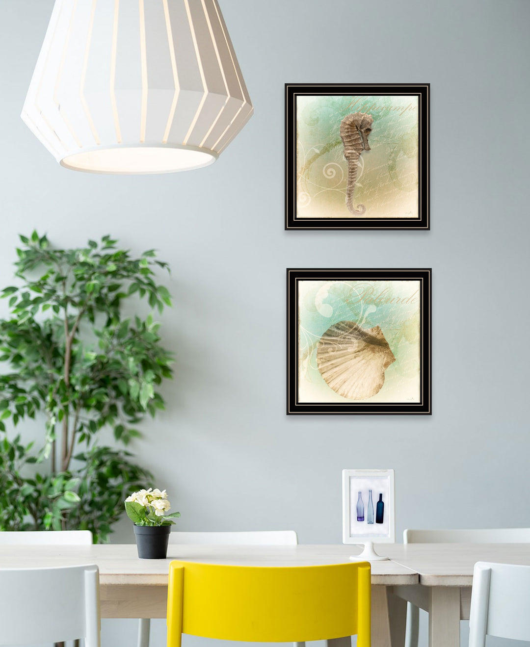 Set Of Two The Sea III and Sea IV 1 Black Framed Print Wall Art