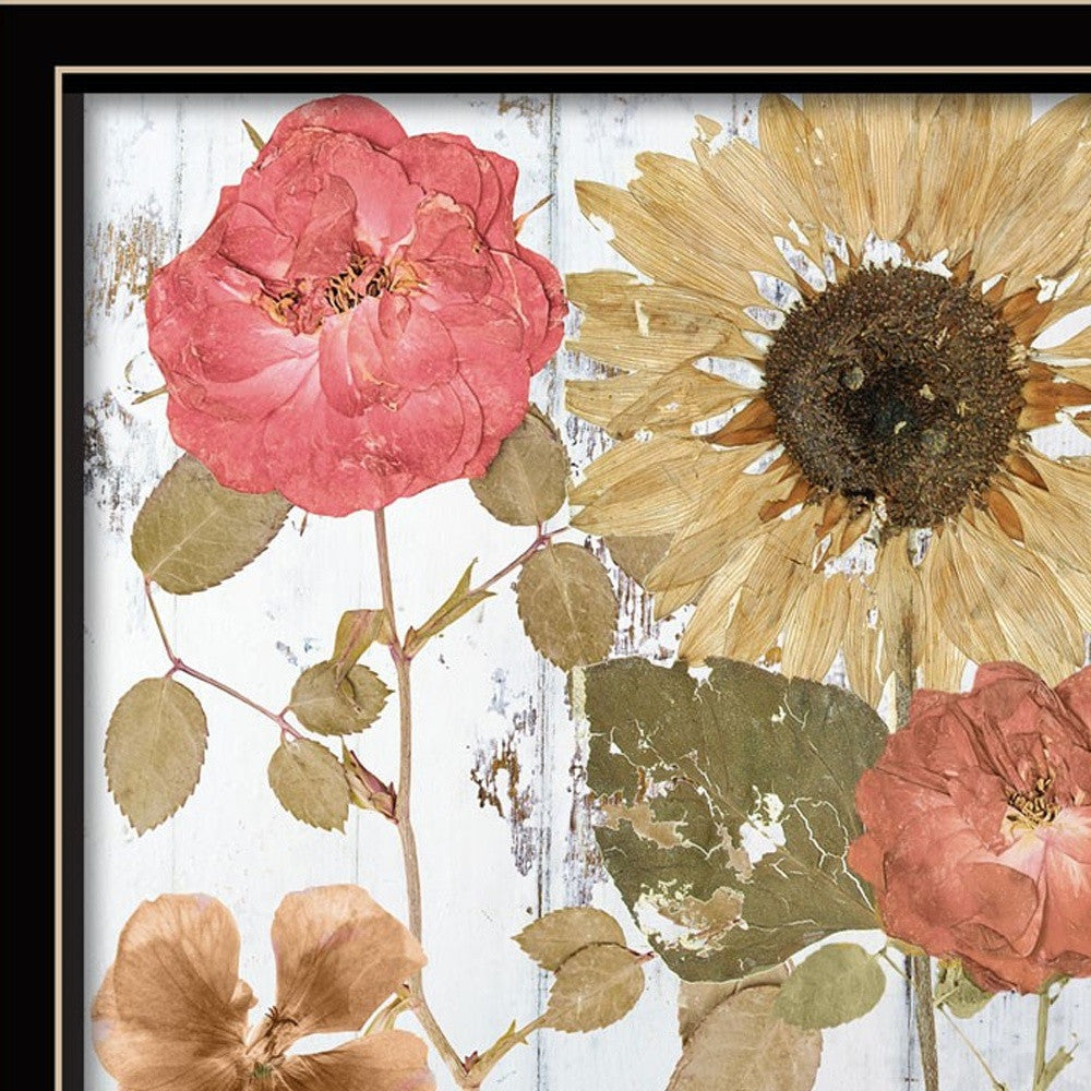 Set Of Two Earth to Petals 1 Black Framed Print Wall Art