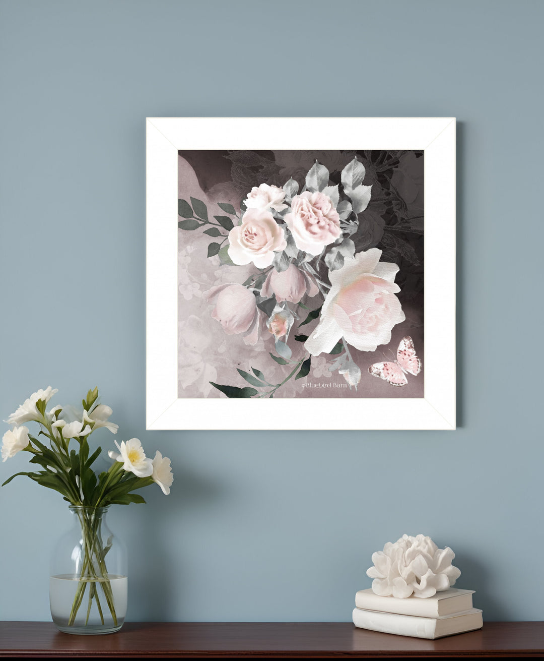 Noir Roses IV 2 White Framed Print Wall Art