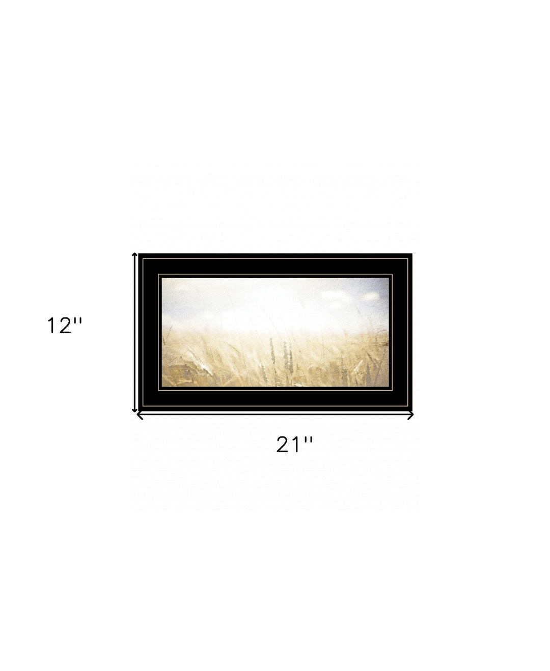 Fields of Gold 2 Black Framed Print Wall Art