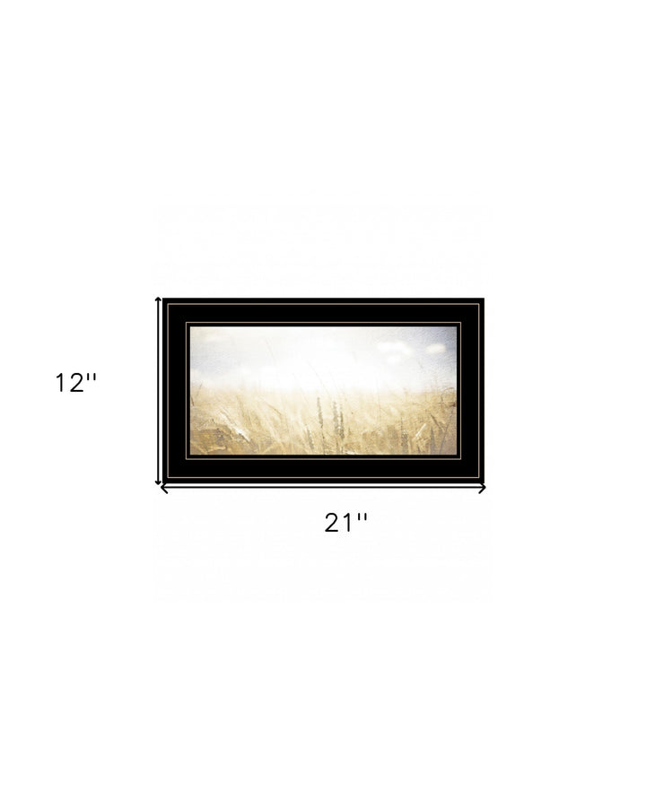 Fields of Gold 2 Black Framed Print Wall Art