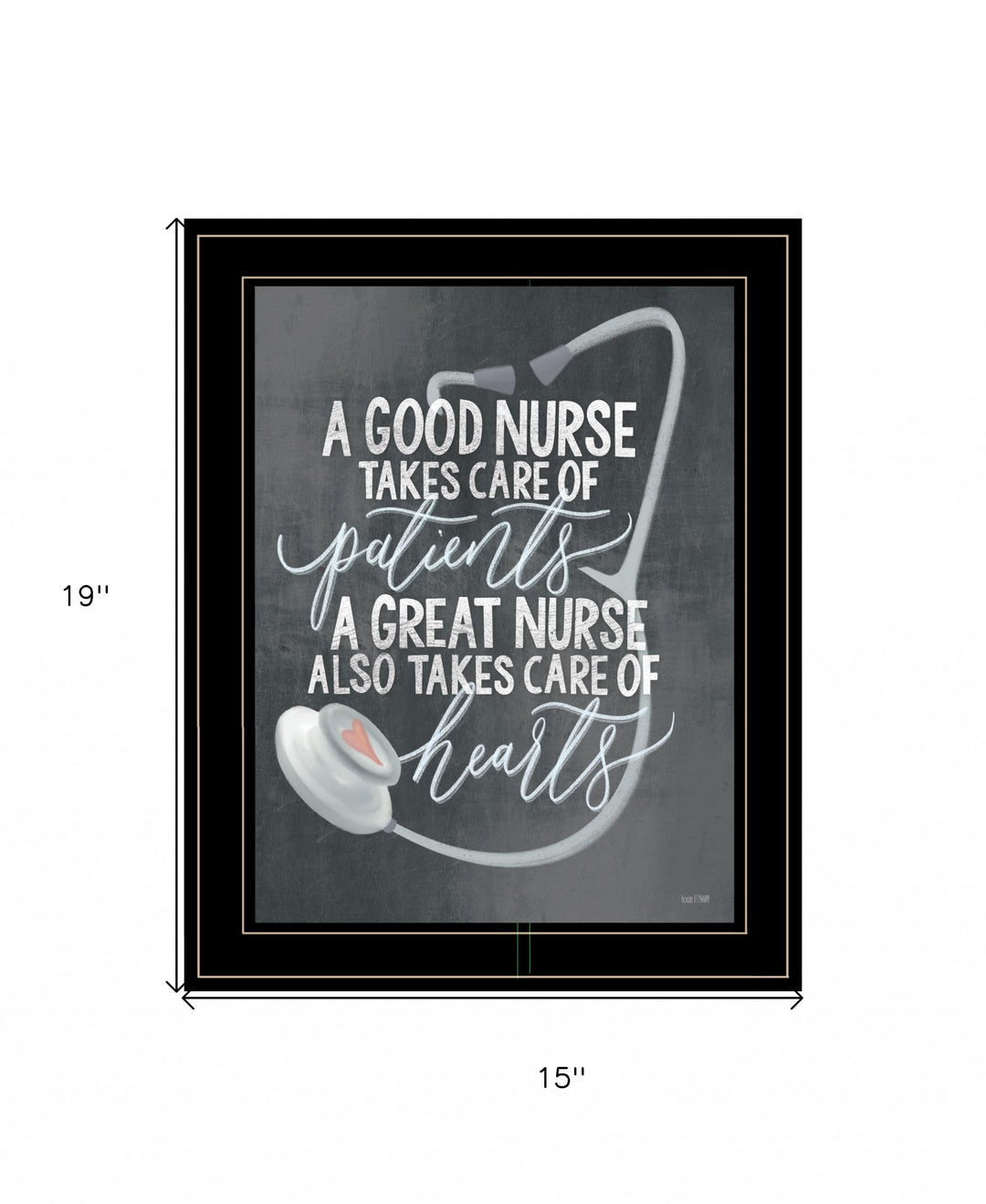 A Nurses Heart 2 Black Framed Print Wall Art