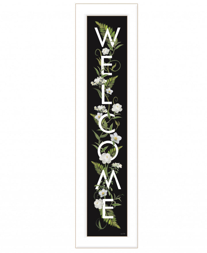 Welcome Sign I 1 White Framed Print Wall Art