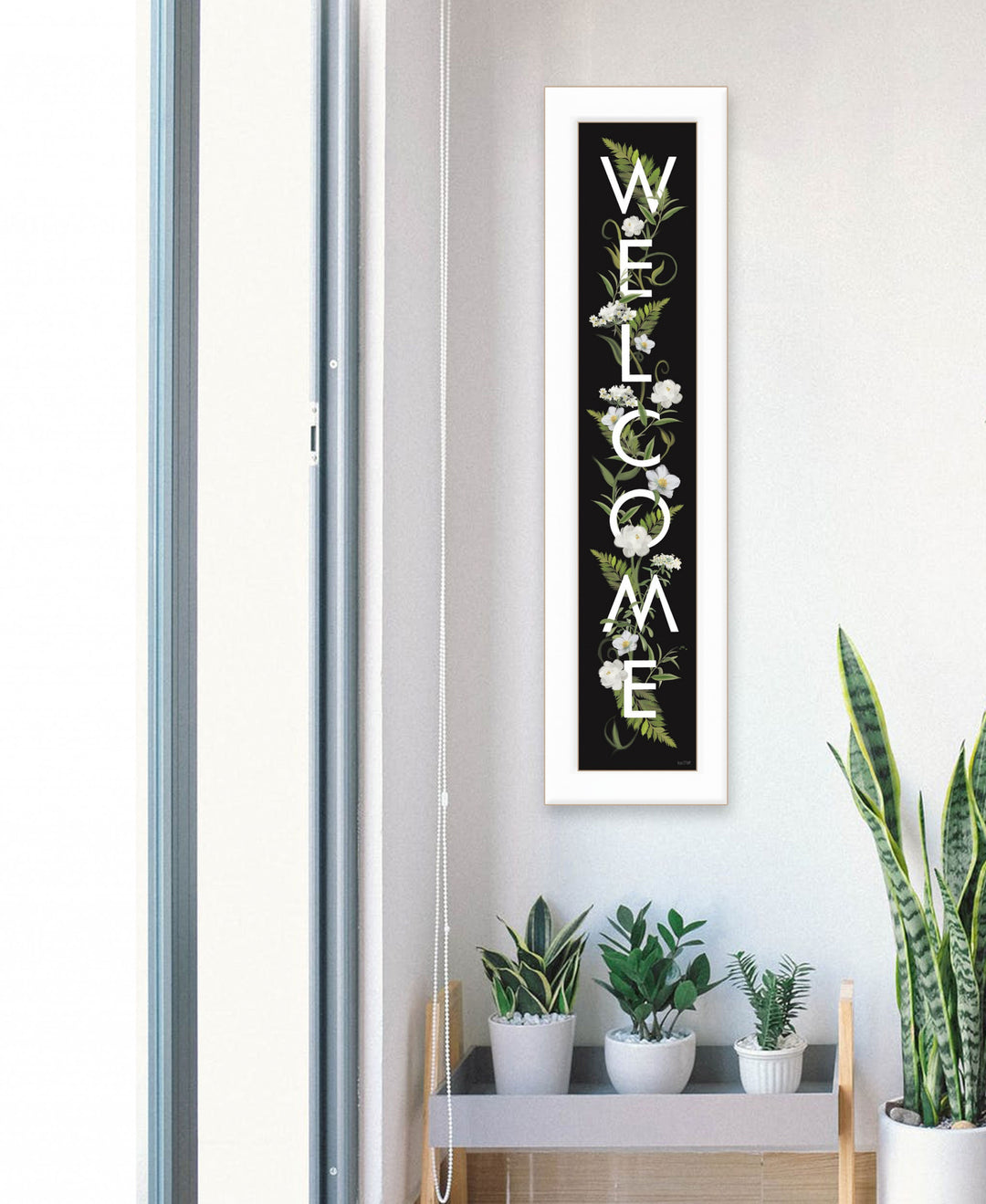 Welcome Sign I 1 White Framed Print Wall Art