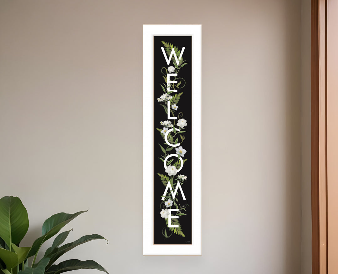 Welcome Sign I 1 White Framed Print Wall Art