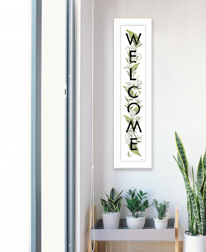 Welcome Sign II 1 White Framed Print Wall Art