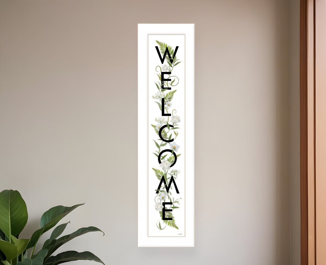 Welcome Sign II 1 White Framed Print Wall Art