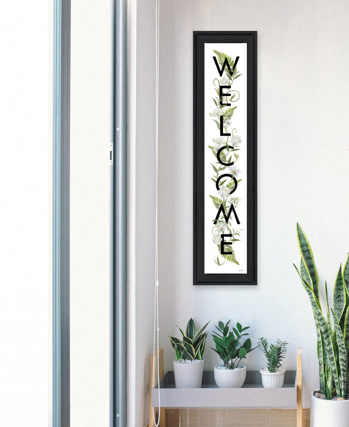 Welcome Sign II 2 Black Framed Print Wall Art