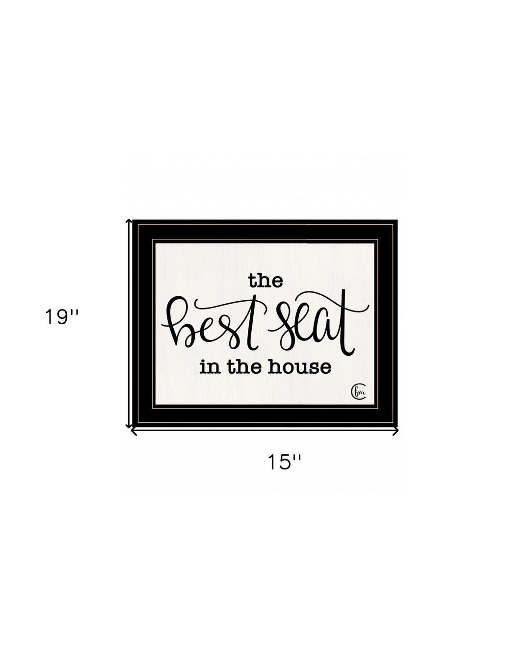 The Best Seat in the House 2 Black Framed Print Bathroom Wall Art