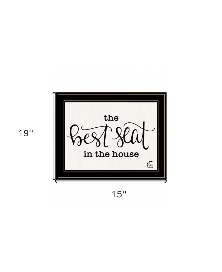 The Best Seat in the House 2 Black Framed Print Bathroom Wall Art