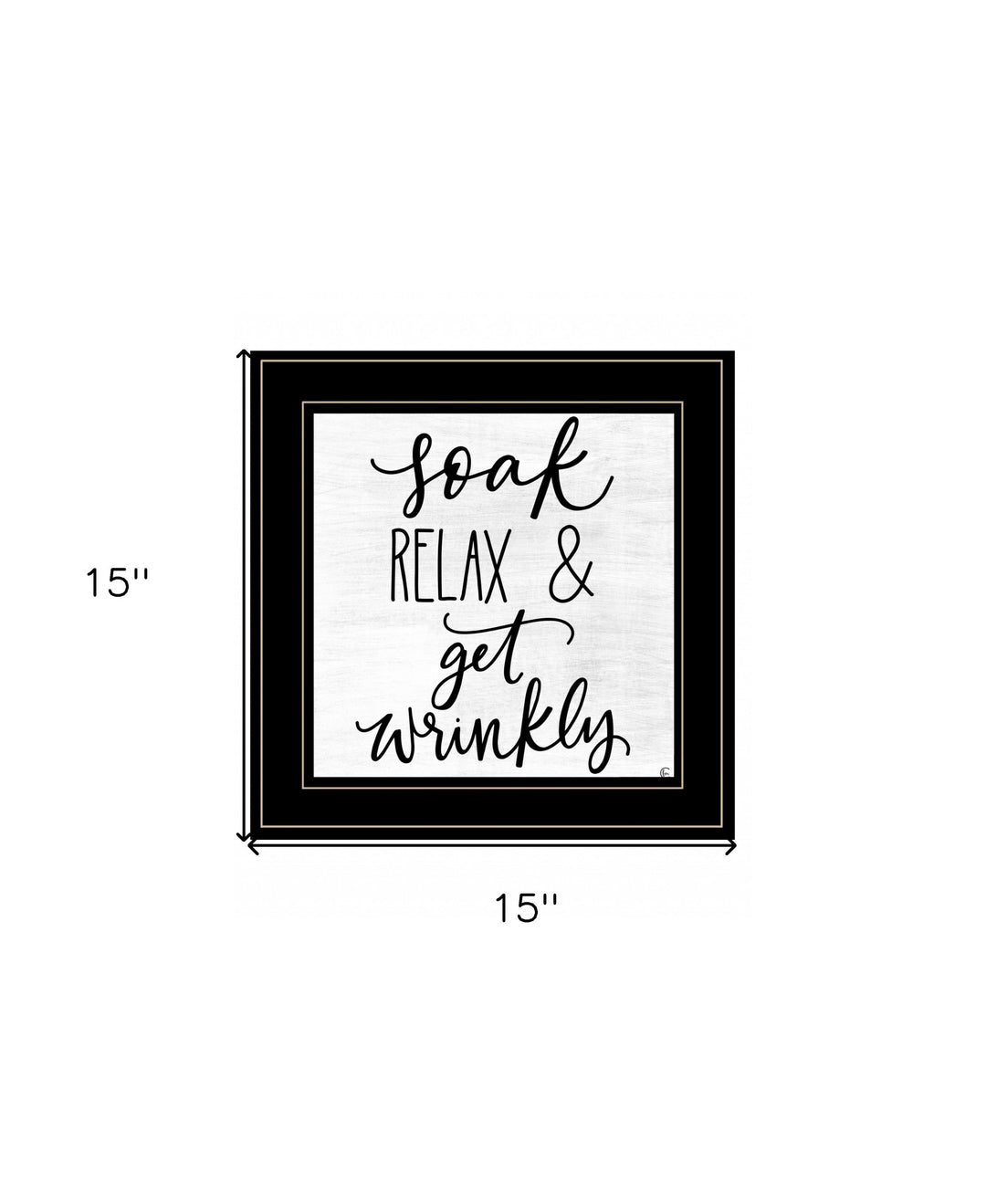 Lets Get Wrinkly 2 Black Framed Print Bathroom Wall Art