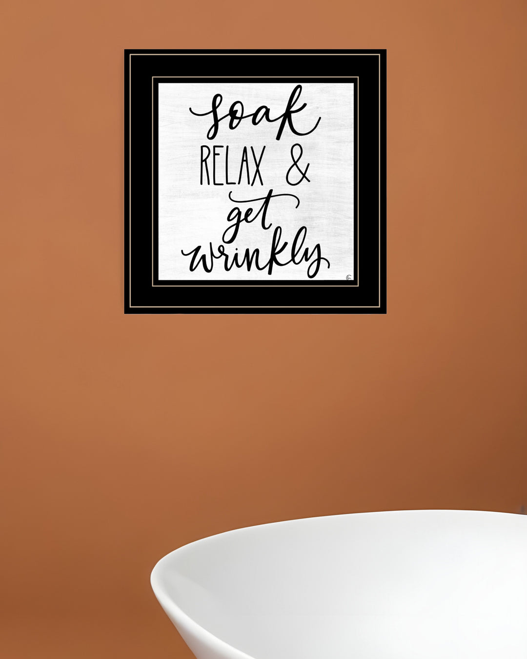 Lets Get Wrinkly 2 Black Framed Print Bathroom Wall Art