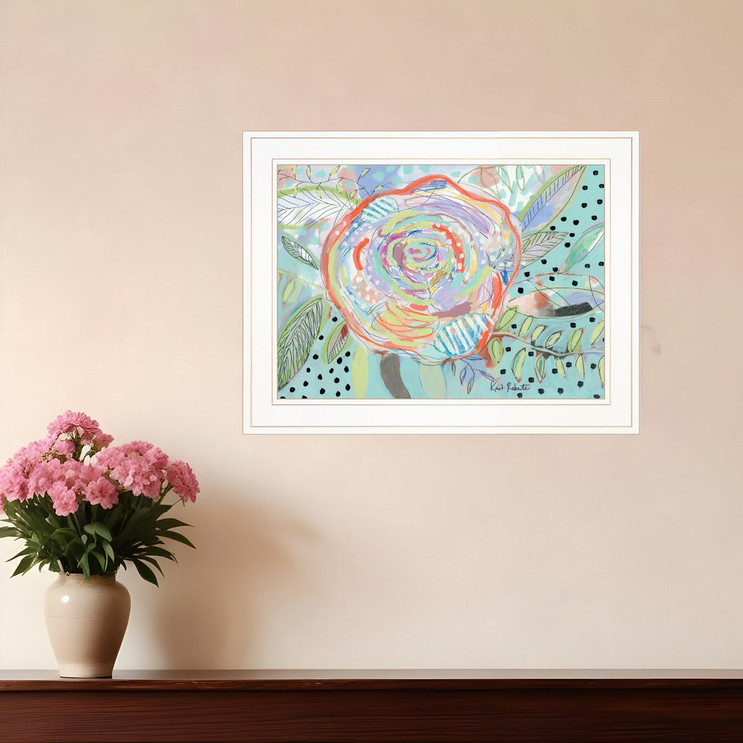 Bloom for Yourself 1 White Framed Print Wall Art