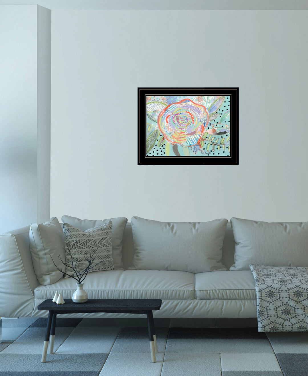 Bloom for Yourself 2 Black Framed Print Wall Art