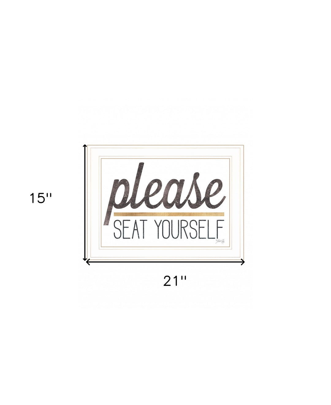 Please Seat Yourself 2 White Framed Print Wall Art