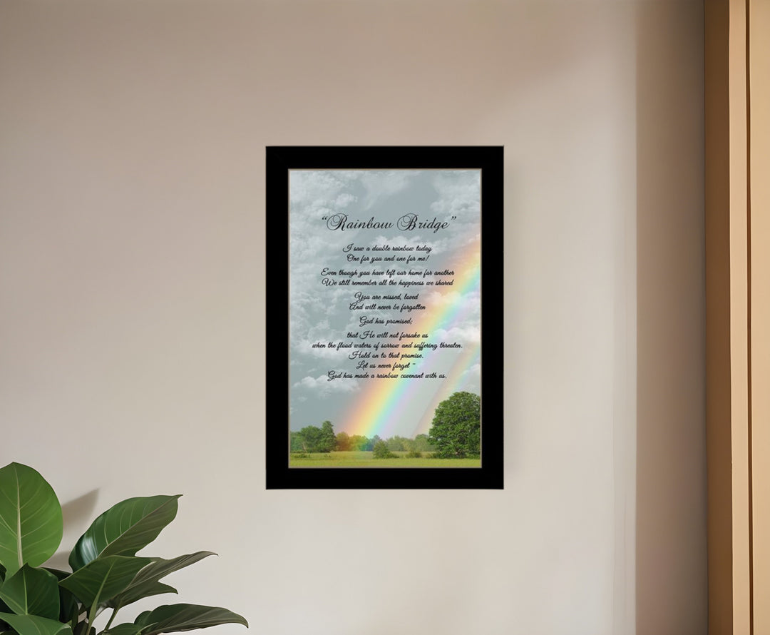 Rainbow Bridge Black Framed Print Wall Art