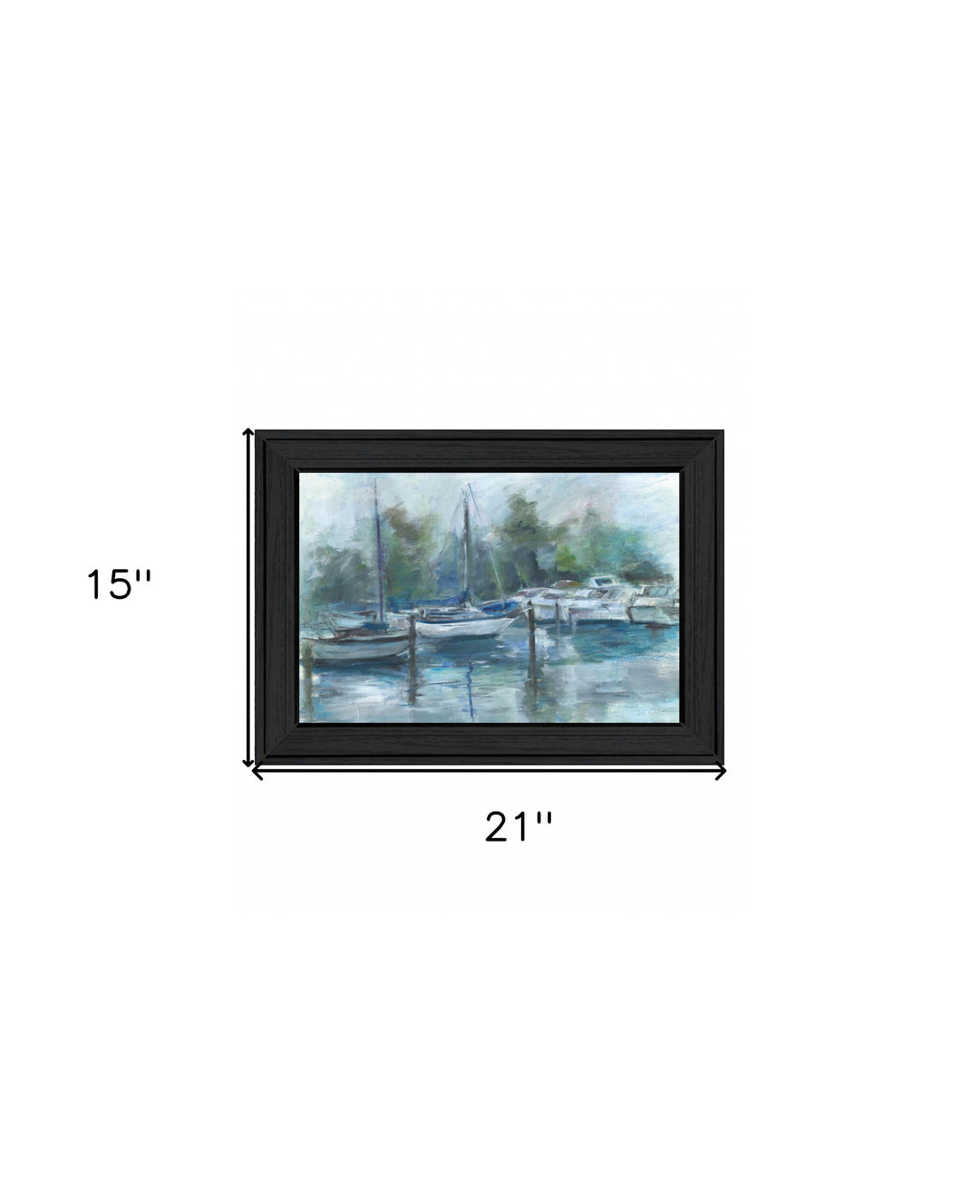 Lagoon 2 Black Framed Print Wall Art