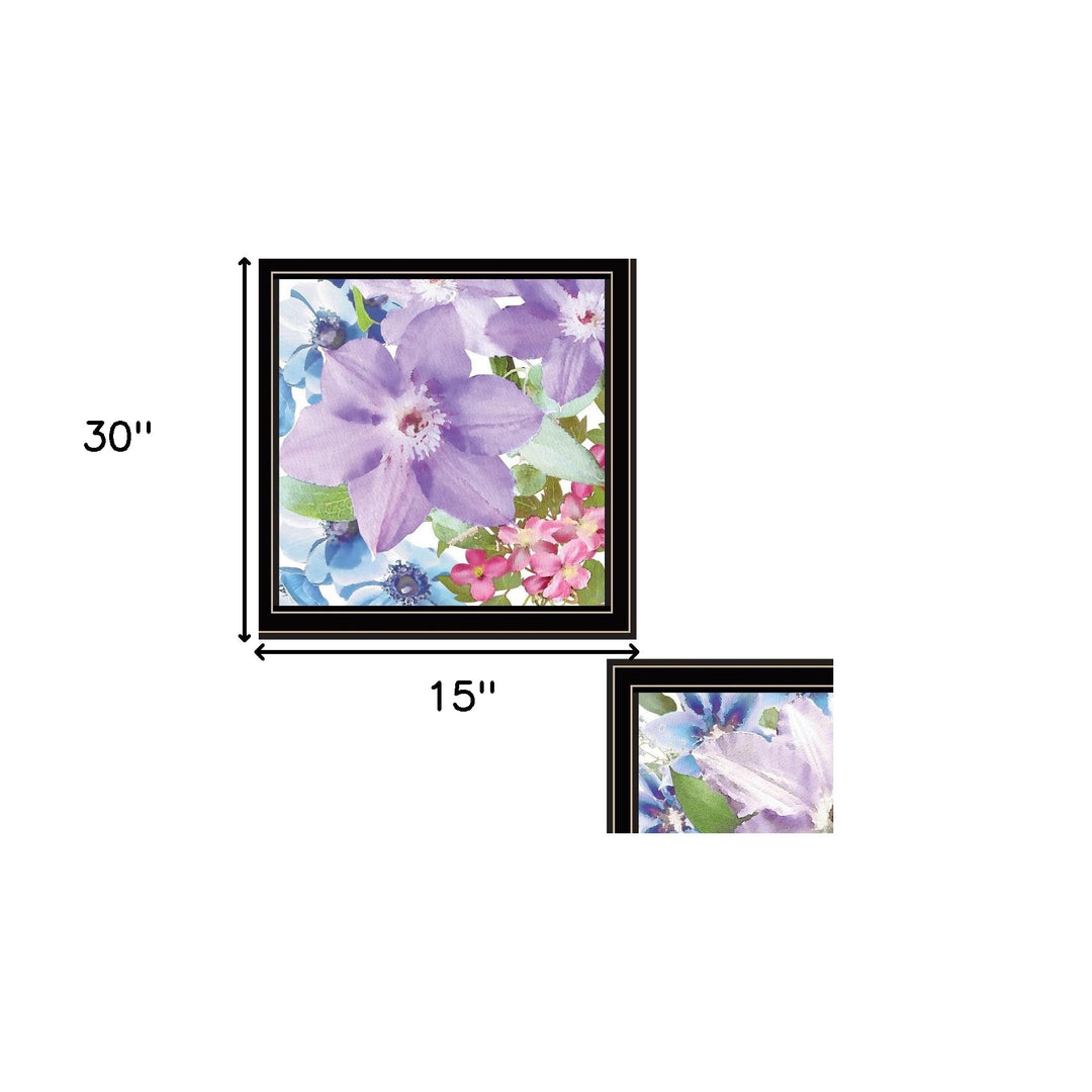 Set Of Two Clematis Black Framed Print Wall Art