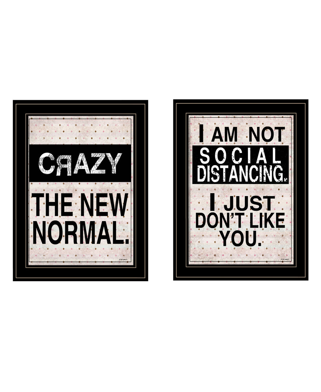 Set Of Two The New Normal White Framed Print Wall Art