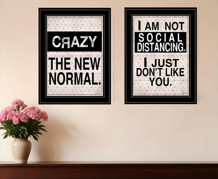 Set Of Two The New Normal White Framed Print Wall Art