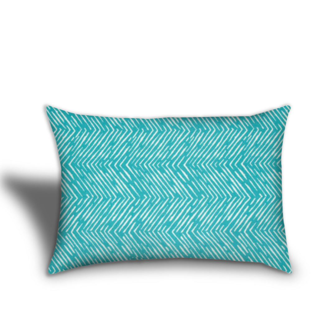 18" X 18" Ocean Blue And White Corals Zippered Coastal Throw Indoor Outdoor Pillow