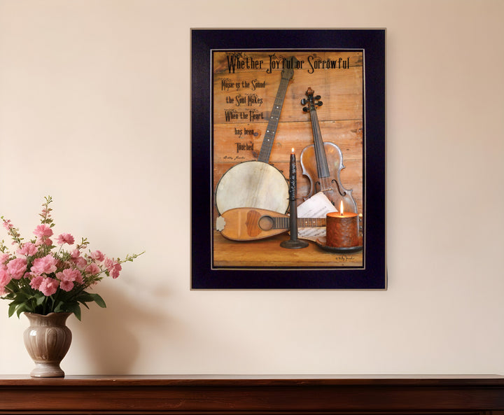 Music Black Framed Print Wall Art