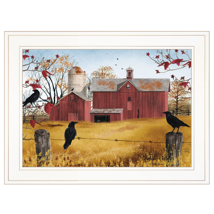 Autumn Gold 1 White Framed Print Wall Art