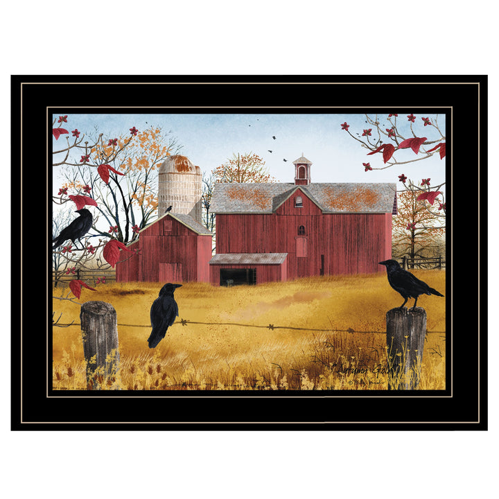 Autumn Gold 2 Black Framed Print Wall Art