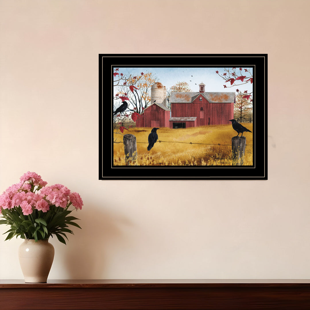 Autumn Gold 2 Black Framed Print Wall Art