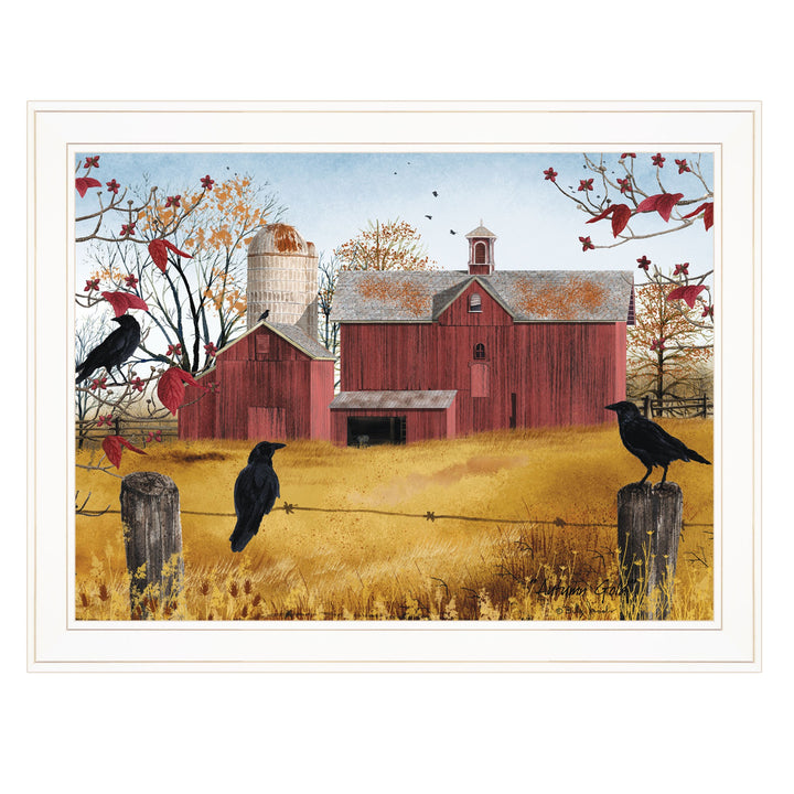 Autumn Gold 6 White Framed Print Wall Art