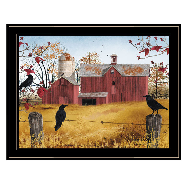 Autumn Gold 7 Black Framed Print Wall Art