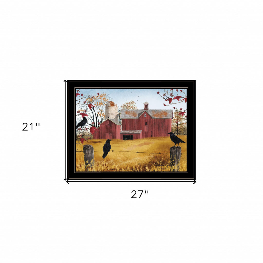 Autumn Gold 7 Black Framed Print Wall Art