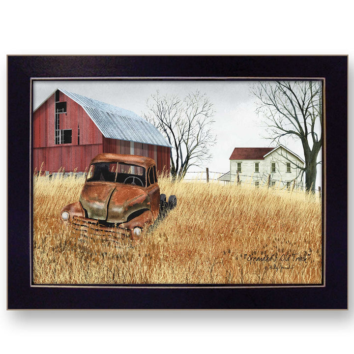 Granddads Old Truck 5 Black Framed Print Wall Art