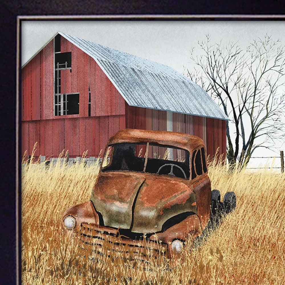 Granddads Old Truck 5 Black Framed Print Wall Art