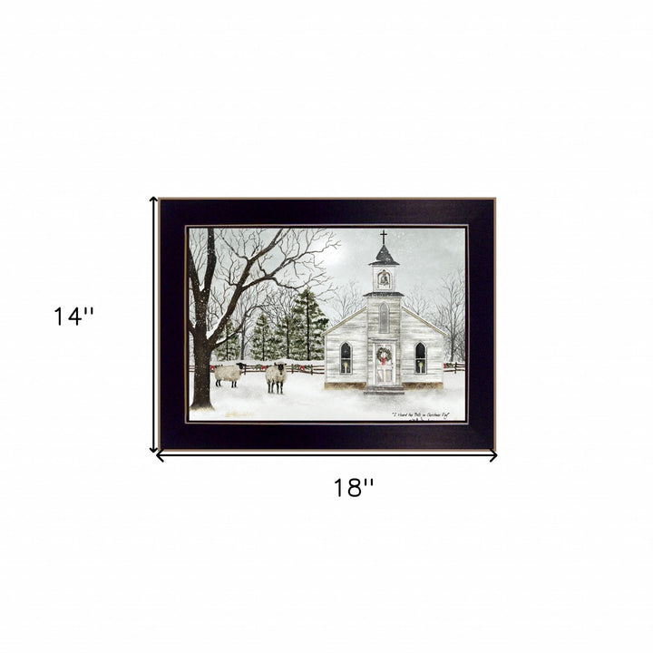 I Heard the Bells on Christmas 5 Black Framed Print Wall Art