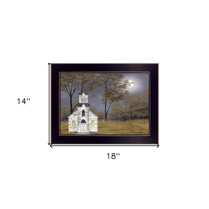 Evening Prayer Black Framed Print Wall Art