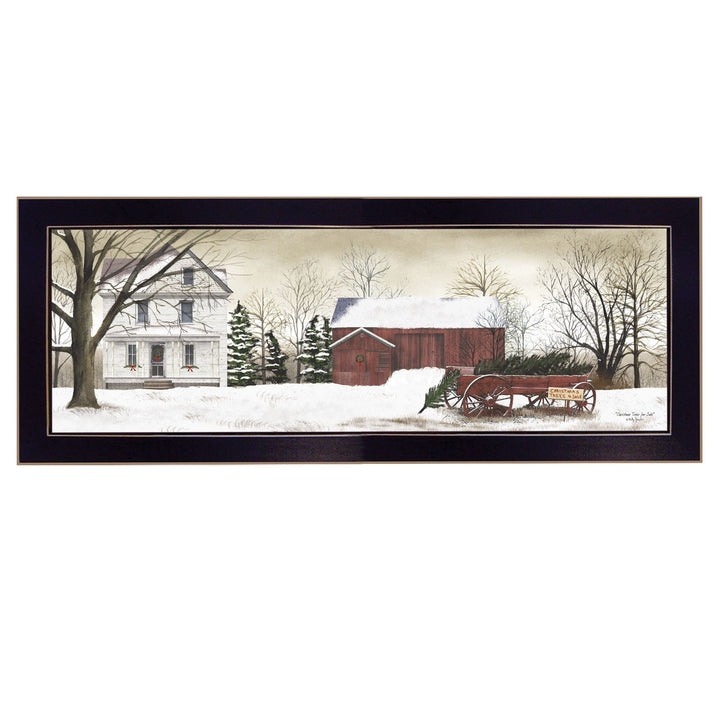 Christmas Trees for Sale 4 Black Framed Print Wall Art