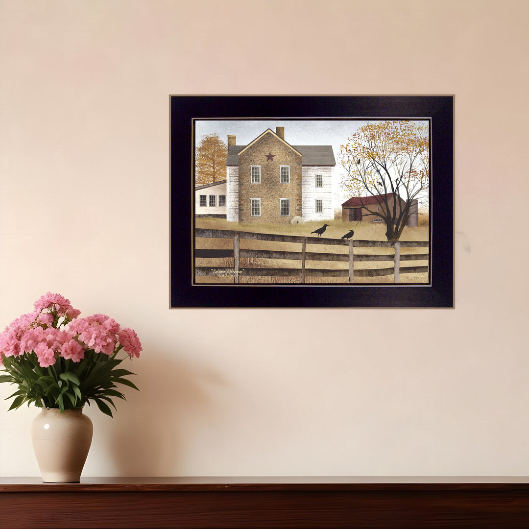 Autumn Afternoon Black Framed Print Wall Art