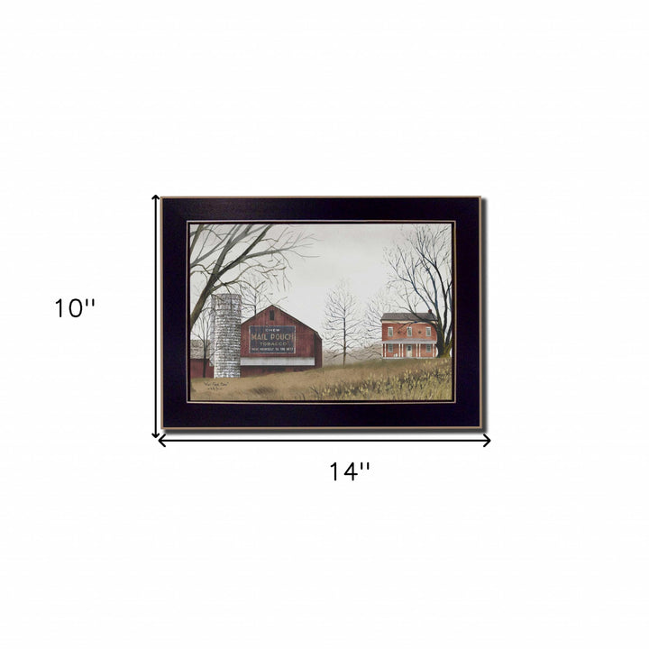 Mail Pouch Barn Black Framed Print Wall Art