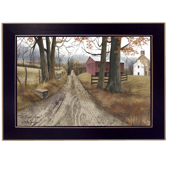 The Road Home Black Framed Print Wall Art