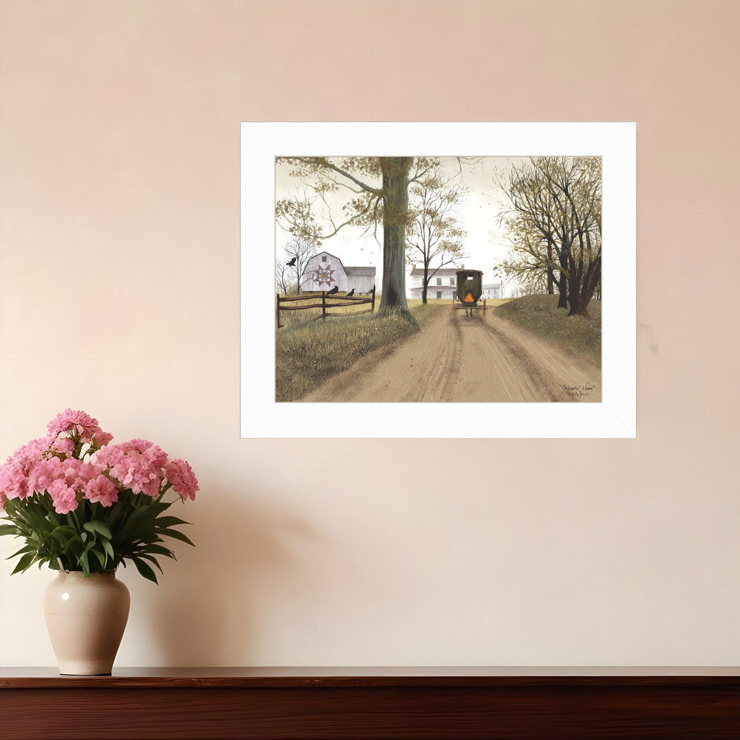 Headin Home White Framed Print Wall Art