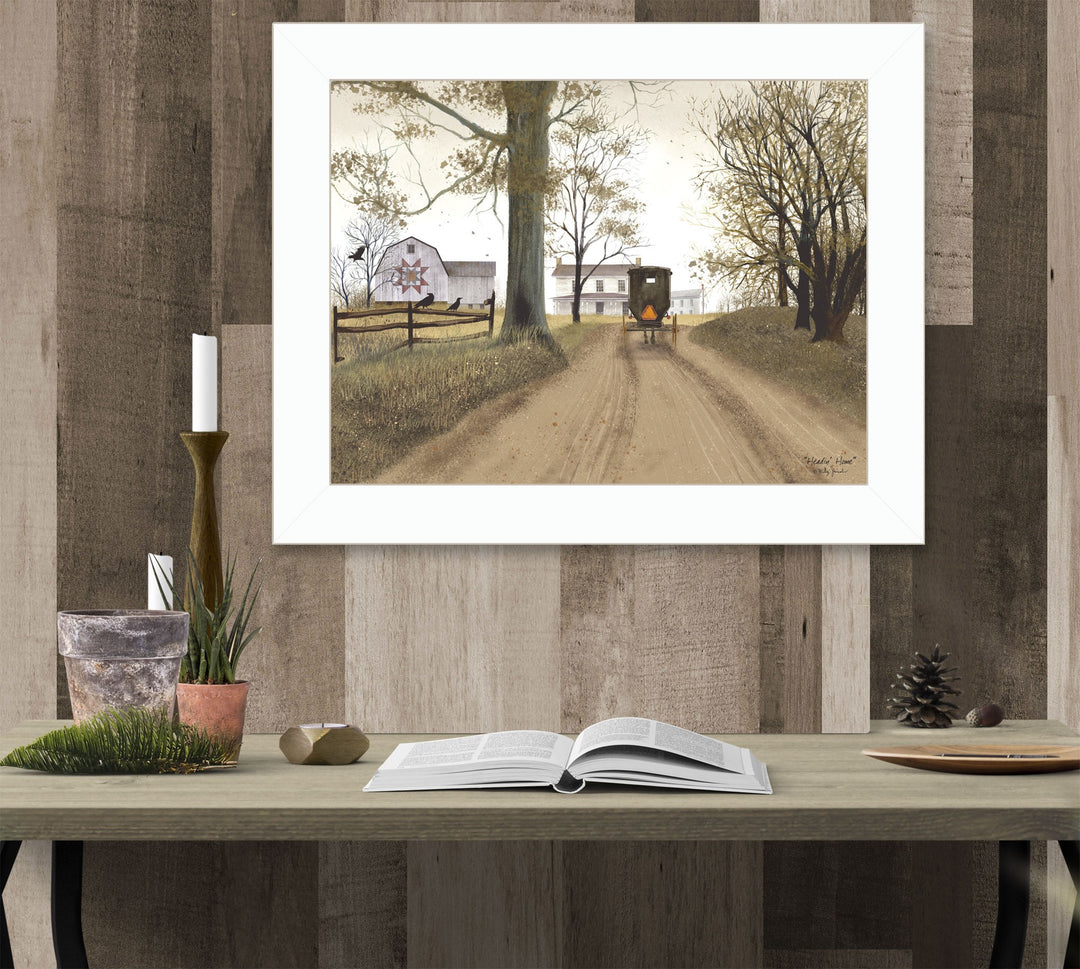 Headin Home White Framed Print Wall Art