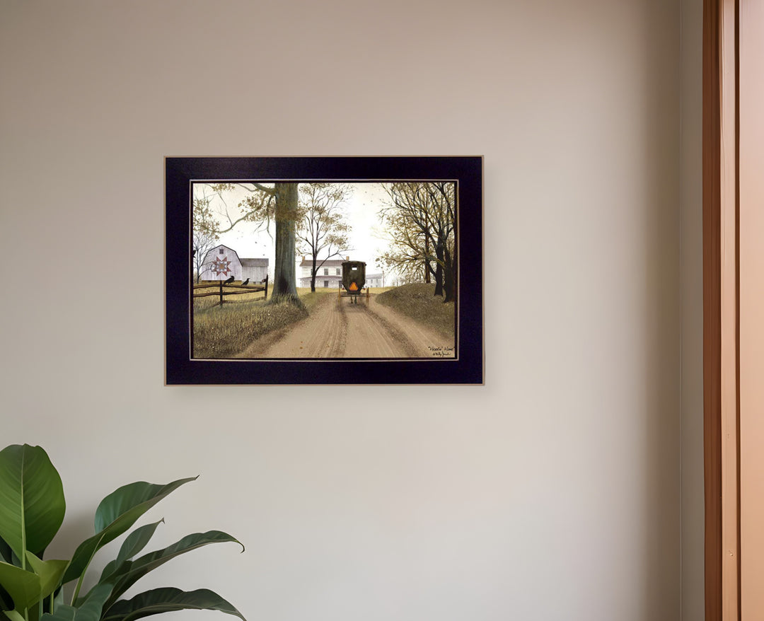 Headin Home Black Framed Print Wall Art