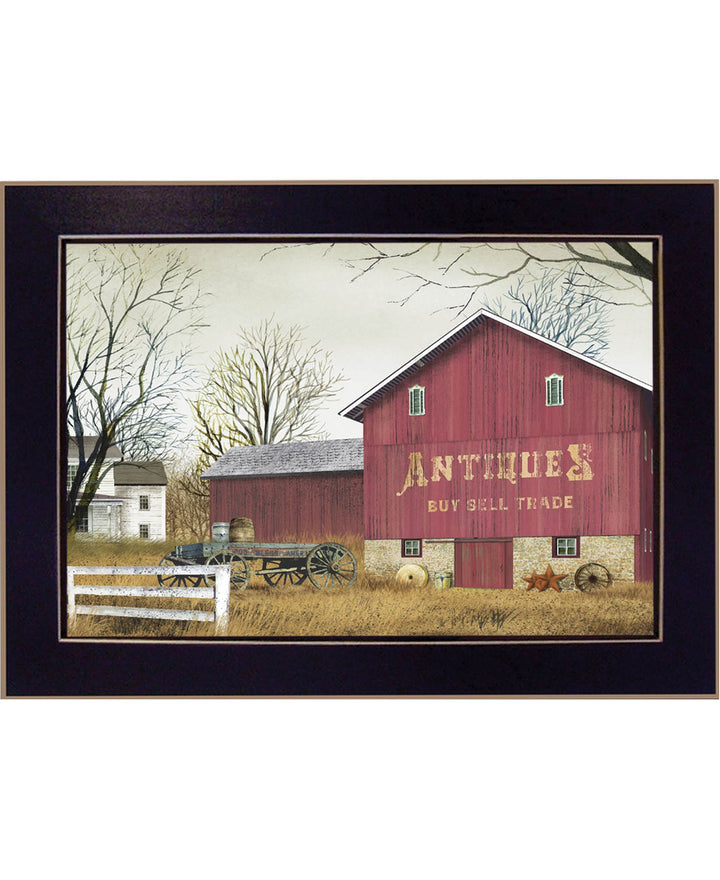 Antique Barn Black Framed Print Wall Art