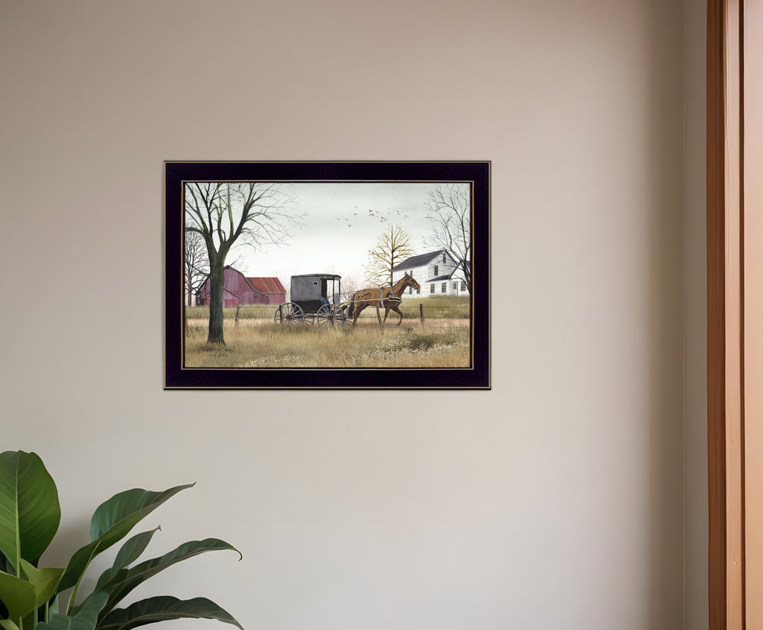 Goin to Market Black Framed Print Wall Art