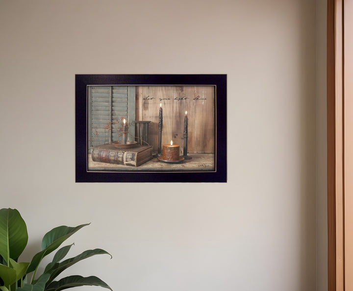 Let your Light Shine Black Framed Print Wall Art