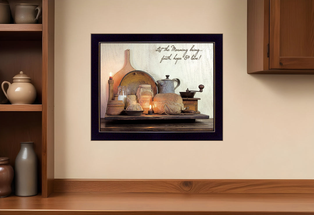 Faith Hope and Love 1 Black Framed Print Wall Art